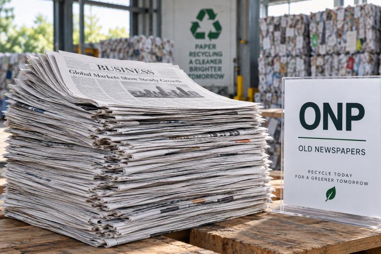 Old newsprint (ONP) bales, graded before shipment